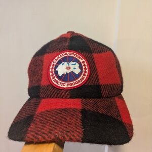 Canada Goose Merino Wool Buffalo Plaid Cap with Flip-Down Ear Flap